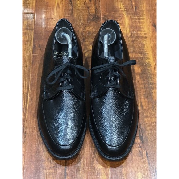 Men’s Stacy Adams Porto-Ped Black Pebbled Leather Sole Dress Shoes Size 10.5 NOS main image 7